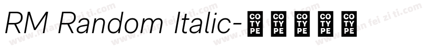 RM Random Italic字体转换